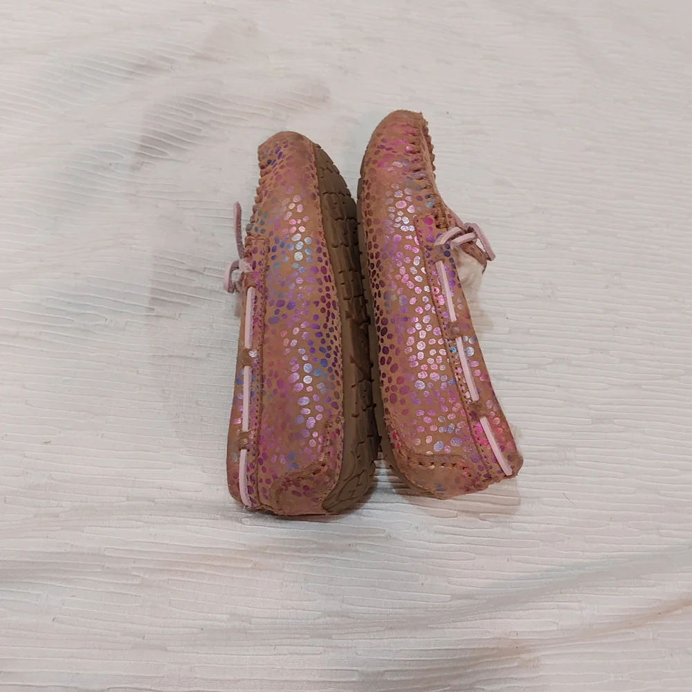 UGG Pink Dakota Polka Dot Moccasin Slippers Size 13